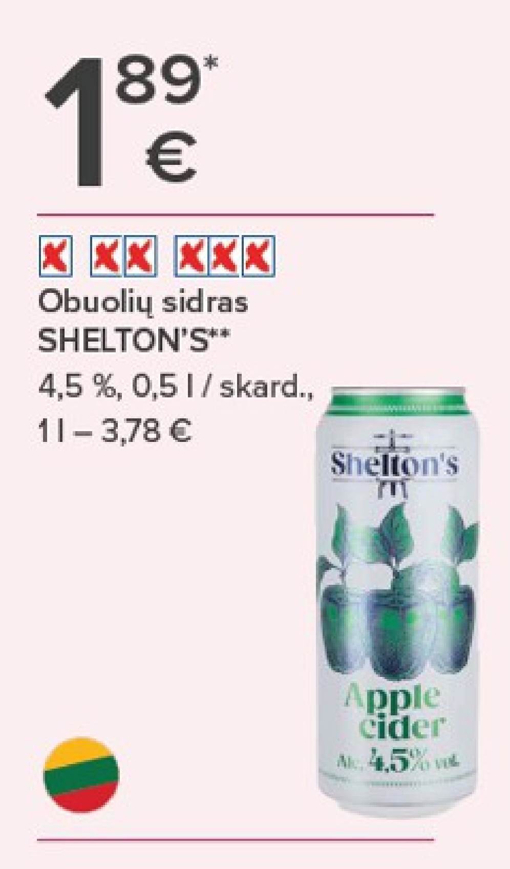 Obuolių sidras SHELTON'S, 0.5 l