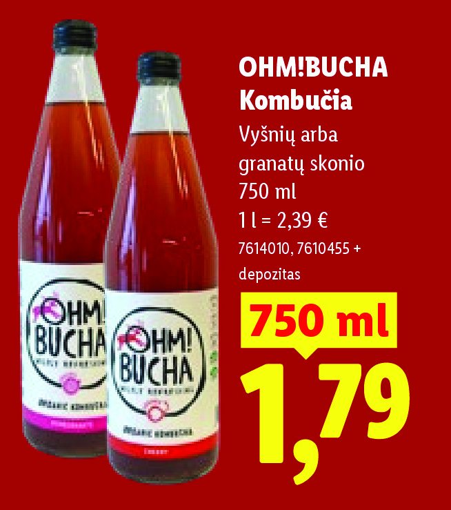 OHM!BUCHA Kombučia, 750 ml