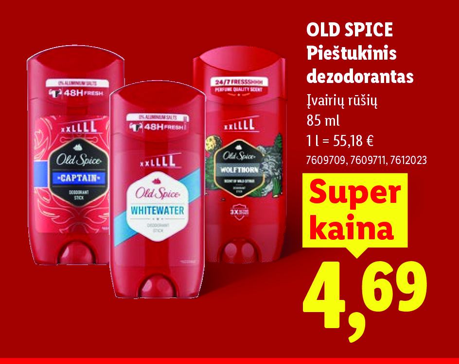OLD SPICE Pieštukinis dezodorantas, 85 ml
