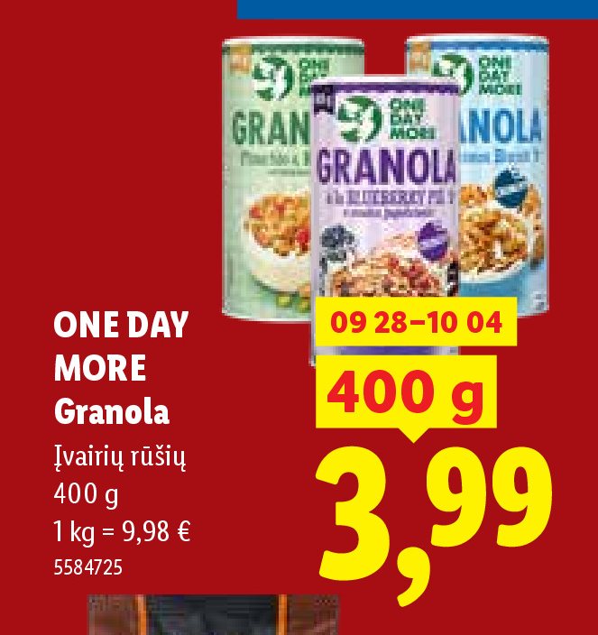 ONE DAY MORE Granola, 400 g