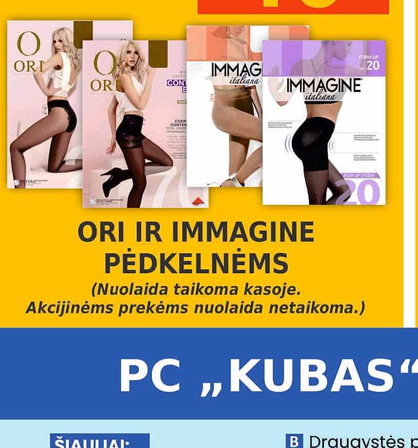 ORI IR IMMAGINE PĖDKELNĖMS