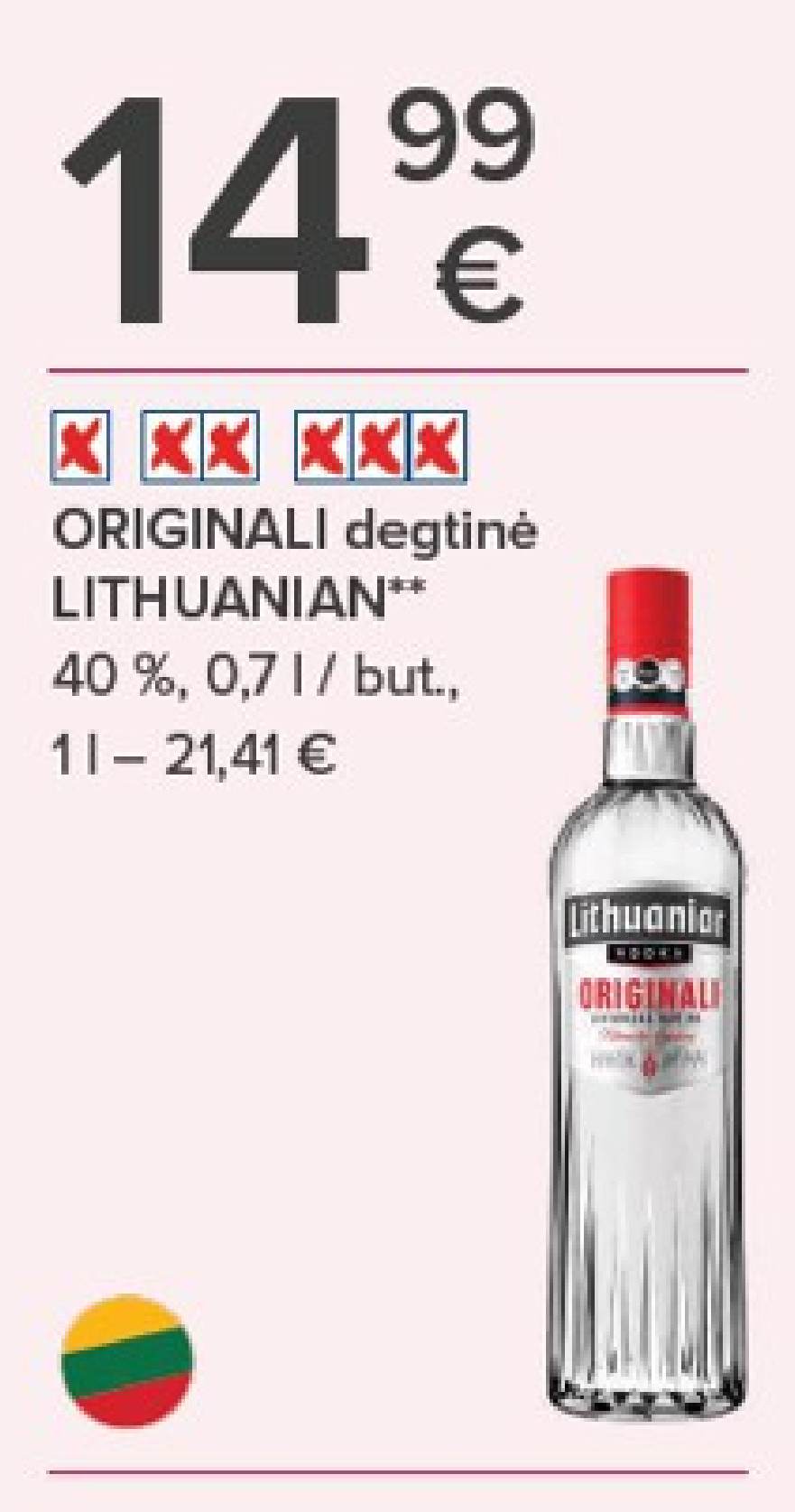ORIGINALI degtinė LITHUANIAN, 0.7 l
