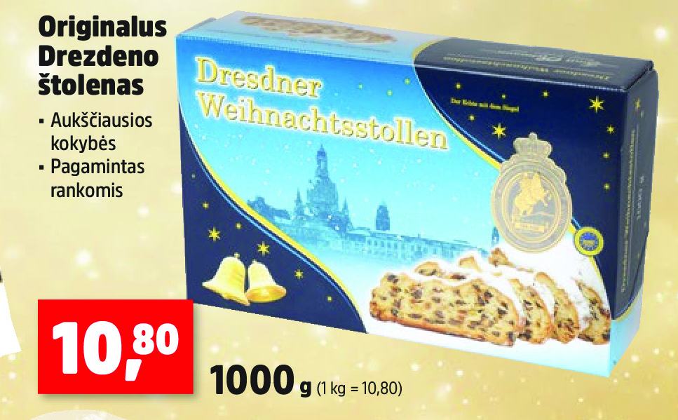 Originalus Drezdeno štolenas, 1000 g