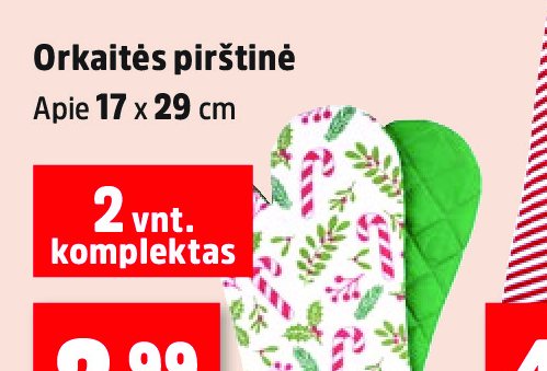 Orkaitės pirštinė, 2 vnt