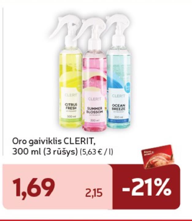 Oro gaiviklis CLERIT, 300 ml