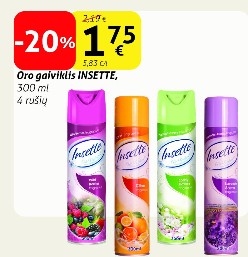 Oro gaiviklis INSETTE, 300 ml