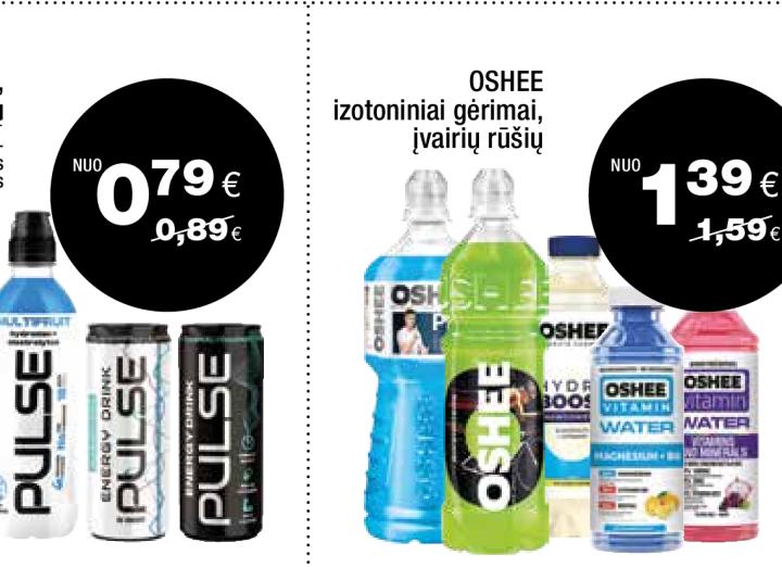 OSHEE izotoniniai gėrimai