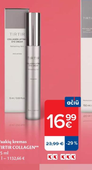 Paakių kremas TIRTIR COLLAGEN, 15 ml