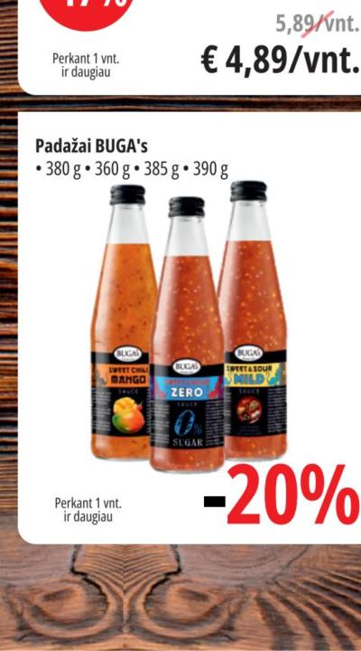 Padažai BUGA's, 380 g