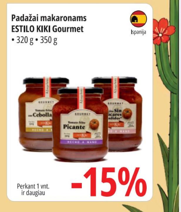 Padažai makaronams ESTILO KIKI Gourmet, 320 g