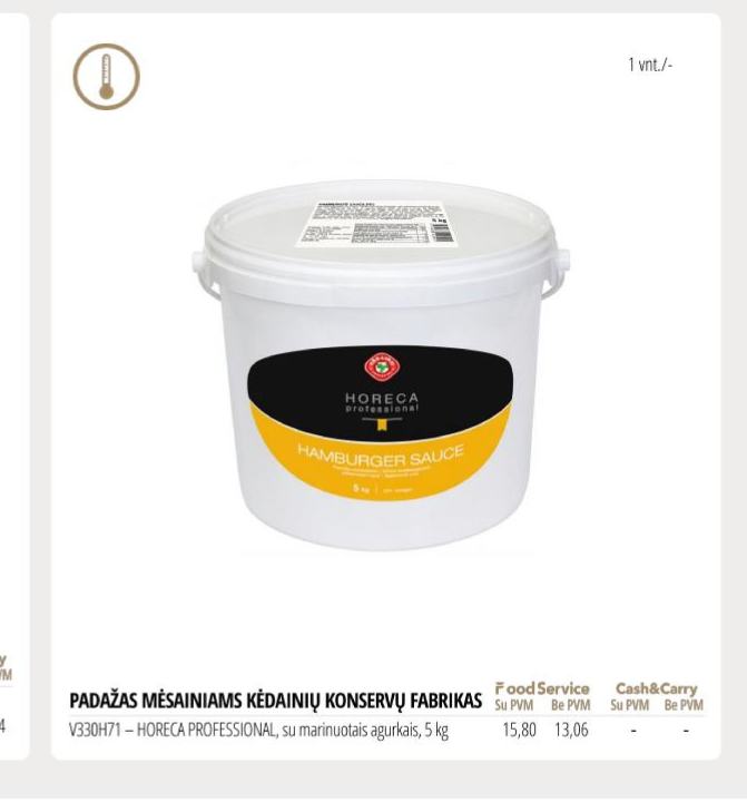 PADAŽAS MĖSAINIAMS KĖDAINIŲ KONSERVŲ FABRIKAS, 5 kg