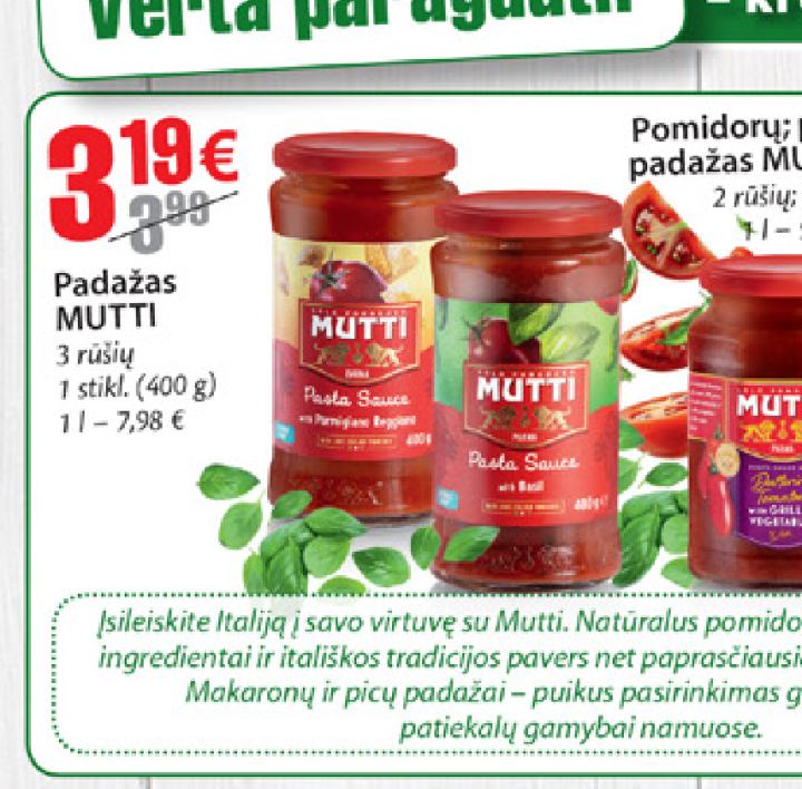 Padažas MUTTI, 400 g