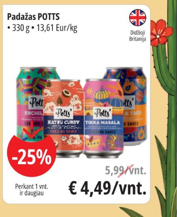 Padažas POTTS, 330 g