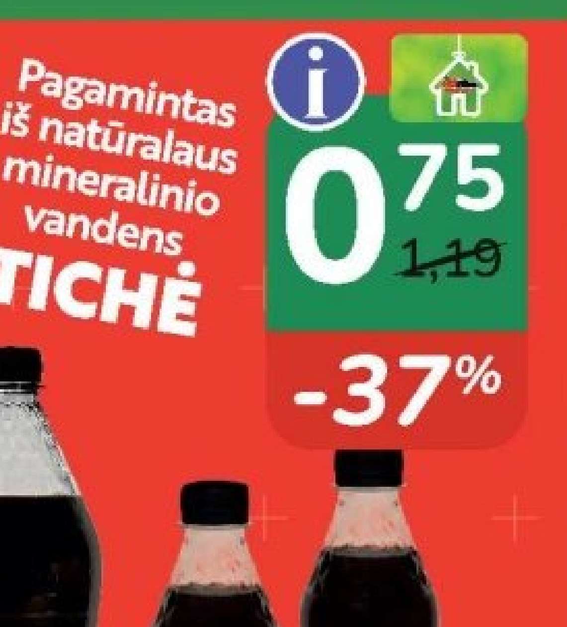 Pagamintas iš natūralaus mineralinio vandens TICHĖ