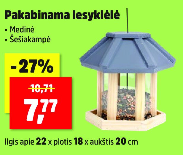 Pakabinama lesyklėlė, 20 cm