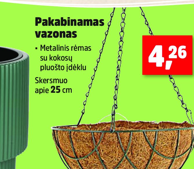 Pakabinamas vazonas, 25 cm