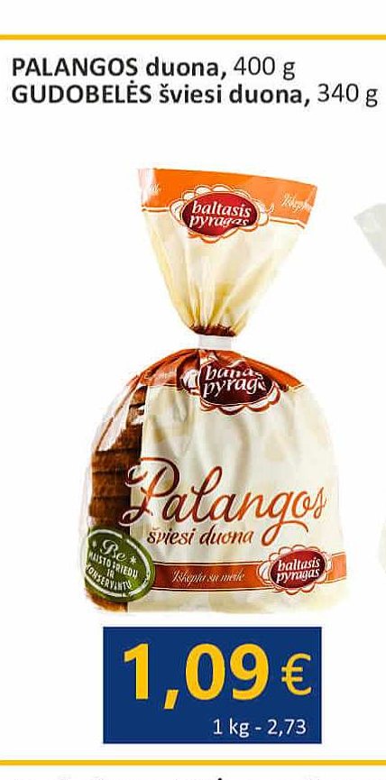 PALANGOS duona, 400 g