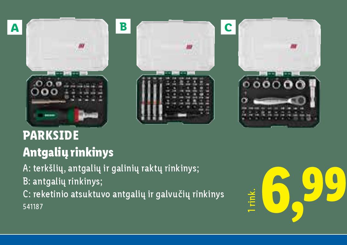 PARKSIDE Antgalių rinkinys