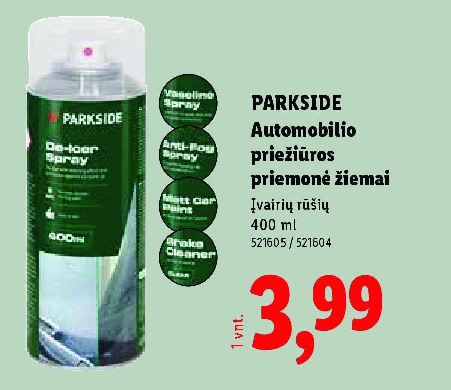 PARKSIDE Automobilio priežiūros priemonė žiemai, 400 ml