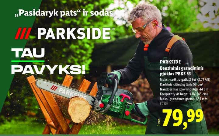 PARKSIDE Benzininis grandininis pjūklas PBKS 53