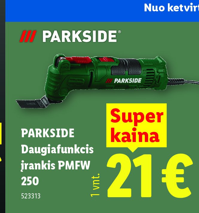 PARKSIDE Daugiafunkcis įrankis PMFW 250, 1 vnt
