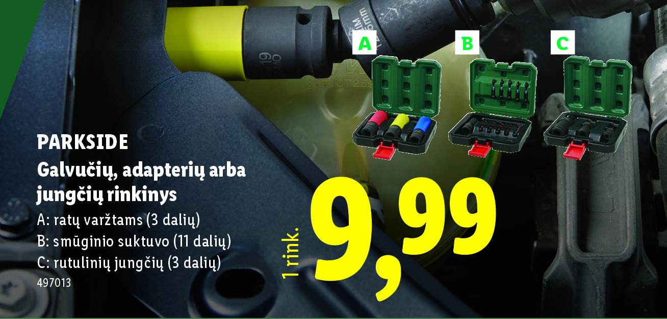 PARKSIDE Galvučių, adapterių arba jungčių rinkinys