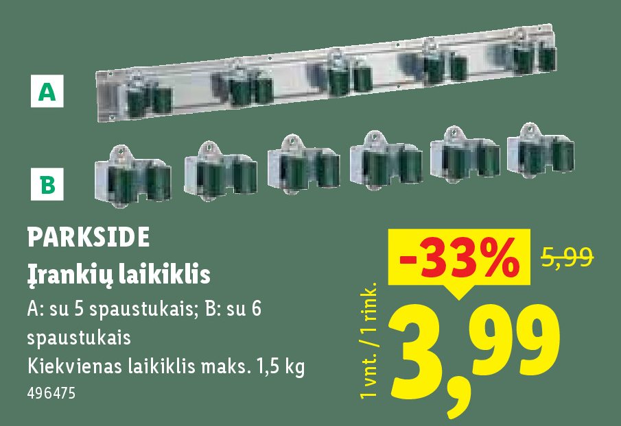 PARKSIDE Įrankių laikiklis, 1.5 kg