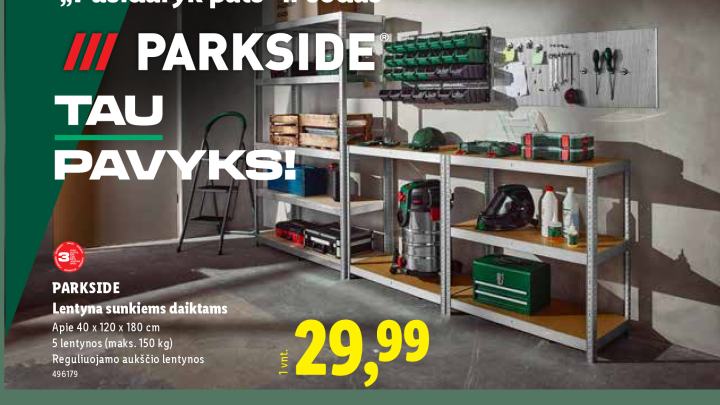 PARKSIDE Lentyna sunkiems daiktams, 150 kg