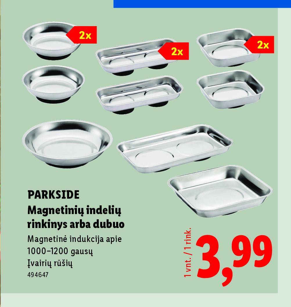 PARKSIDE Magnetinių indelių rinkinys arba dubuo