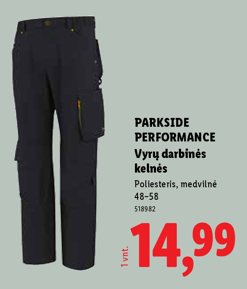 PARKSIDE PERFORMANCE Vyrų darbinės kelnės