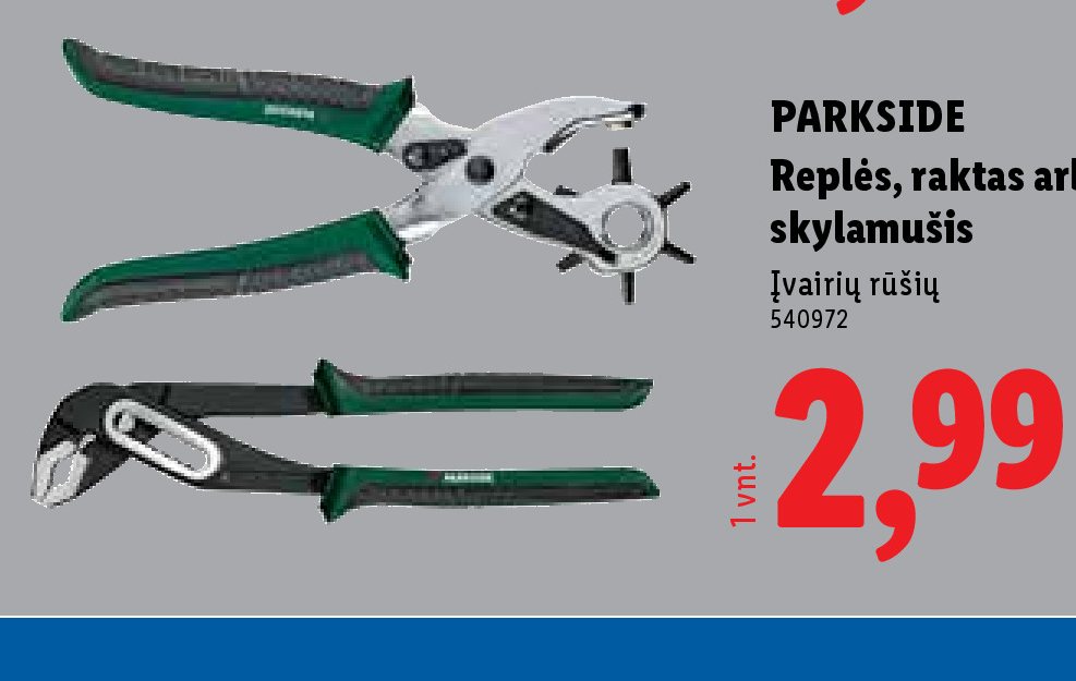 PARKSIDE Replės, raktas arba skylamušis