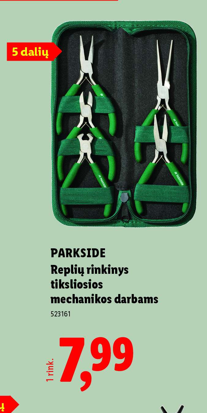 PARKSIDE Replių rinkinys tiksliosios mechanikos darbams
