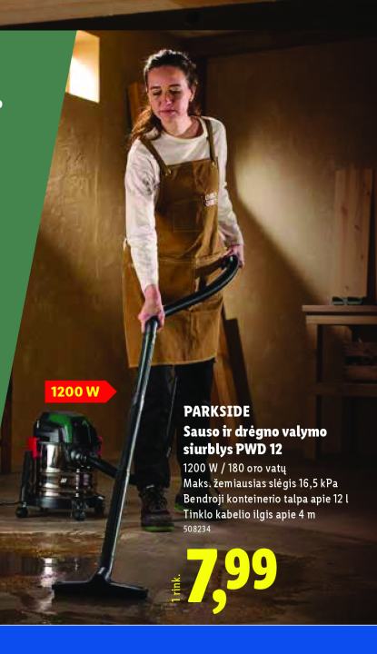 PARKSIDE Sauso ir drėgno valymo siurblys PWD 12