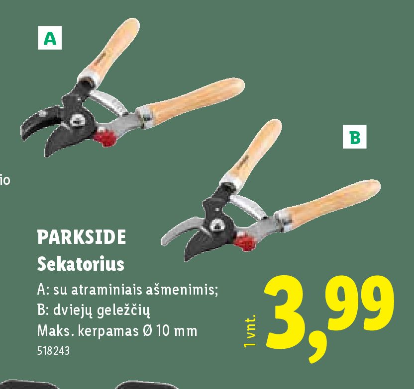 PARKSIDE Sekatorius, 1 vnt