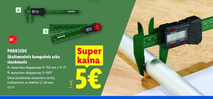PARKSIDE Skaitmeninis kampainis arba slankmatis, 150 mm