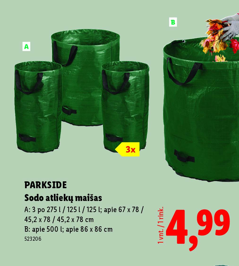 PARKSIDE Sodo atliekų maišas, 500 l
