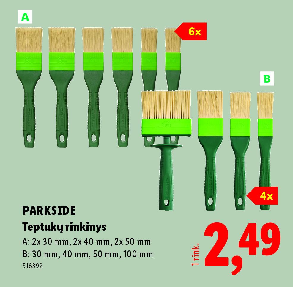 PARKSIDE Teptukų rinkinys