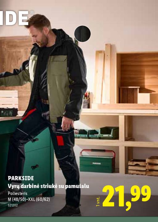 PARKSIDE Vyrų darbinė striukė su pamušalu