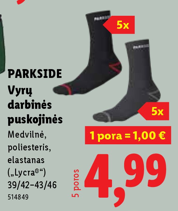 PARKSIDE Vyrų darbinės puskojinės