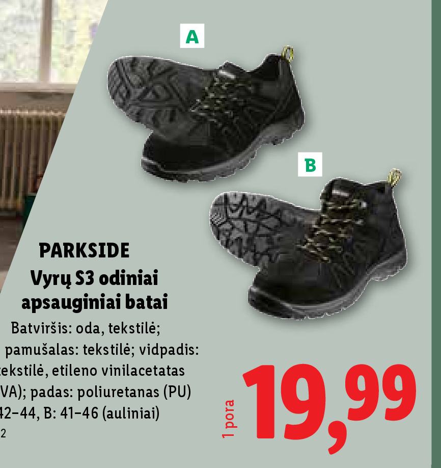 PARKSIDE Vyrų S3 odiniai apsauginiai batai