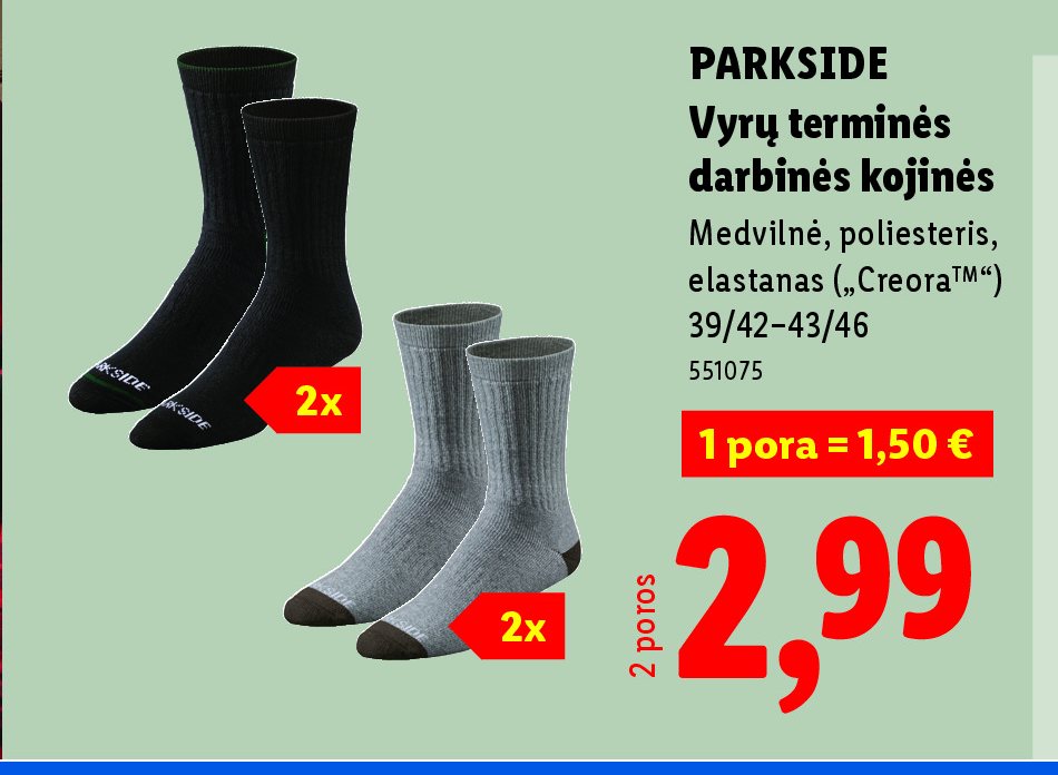 PARKSIDE Vyrų terminės darbinės kojinės