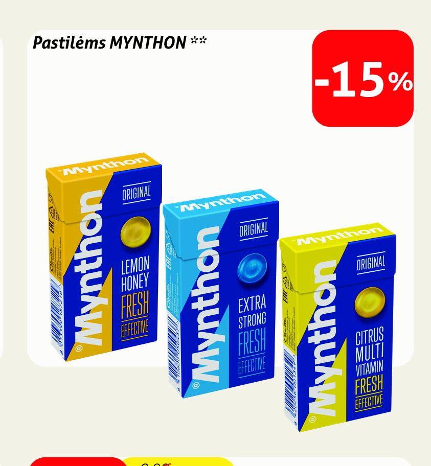 Pastilėms MYNTHON