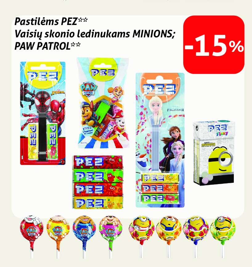 Pastilėms PEZ