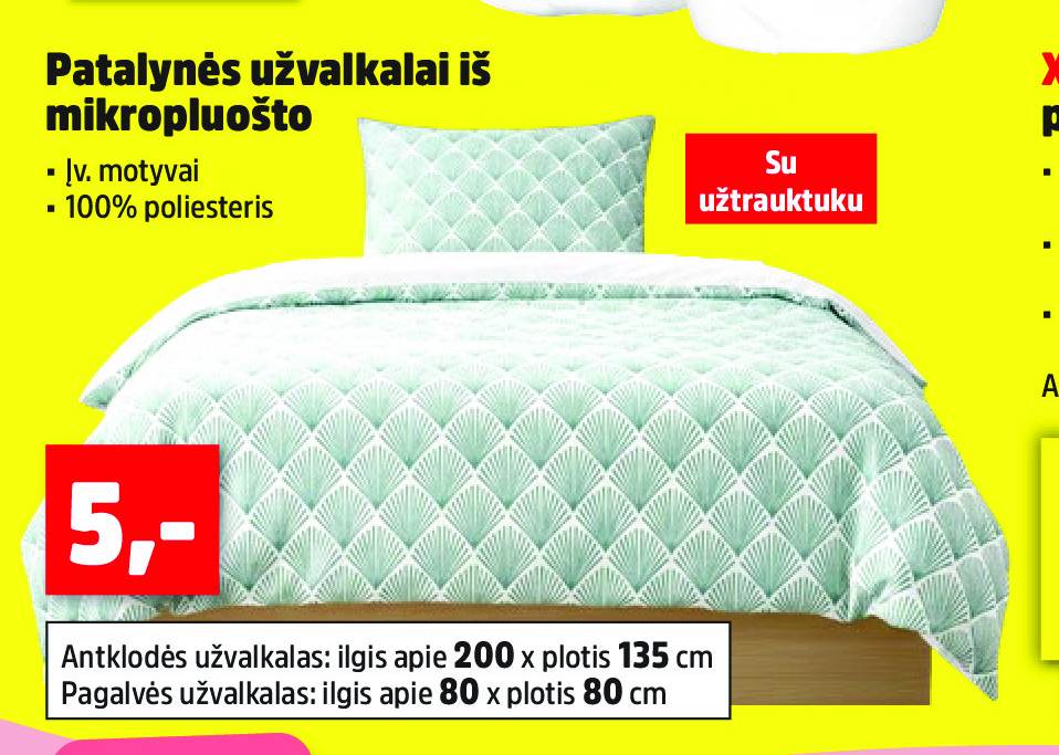 Patalynės užvalkalai iš mikropluošto, 135 cm
