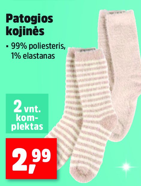 Patogios kojinės, 2 vnt