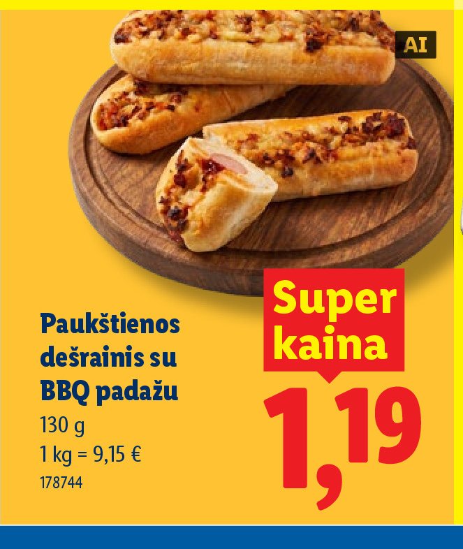 Paukštienos dešrainis su BBQ padažu, 130 g