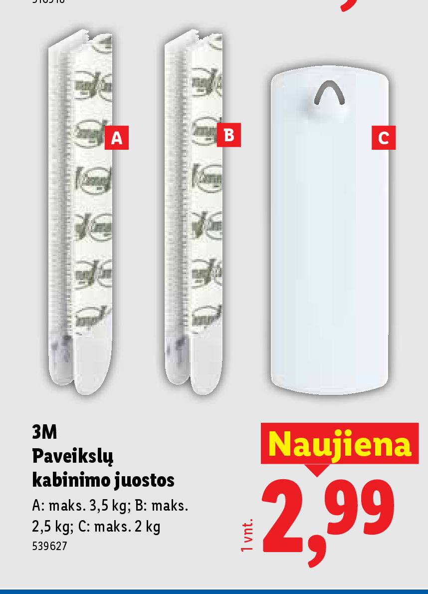 Paveikslų kabinimo juostos, 3 m