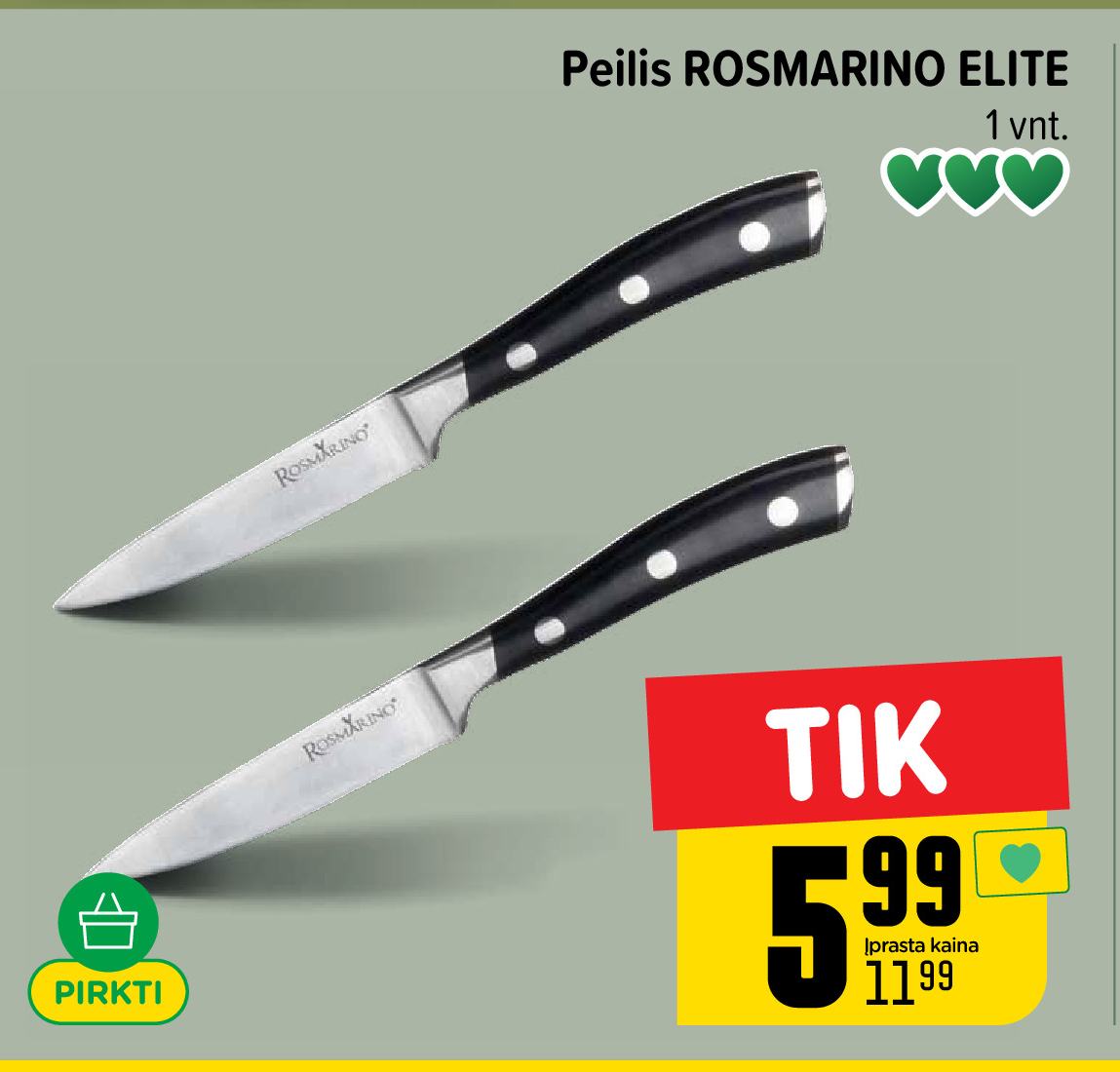 Peilis ROSMARINO ELITE, 1 vnt