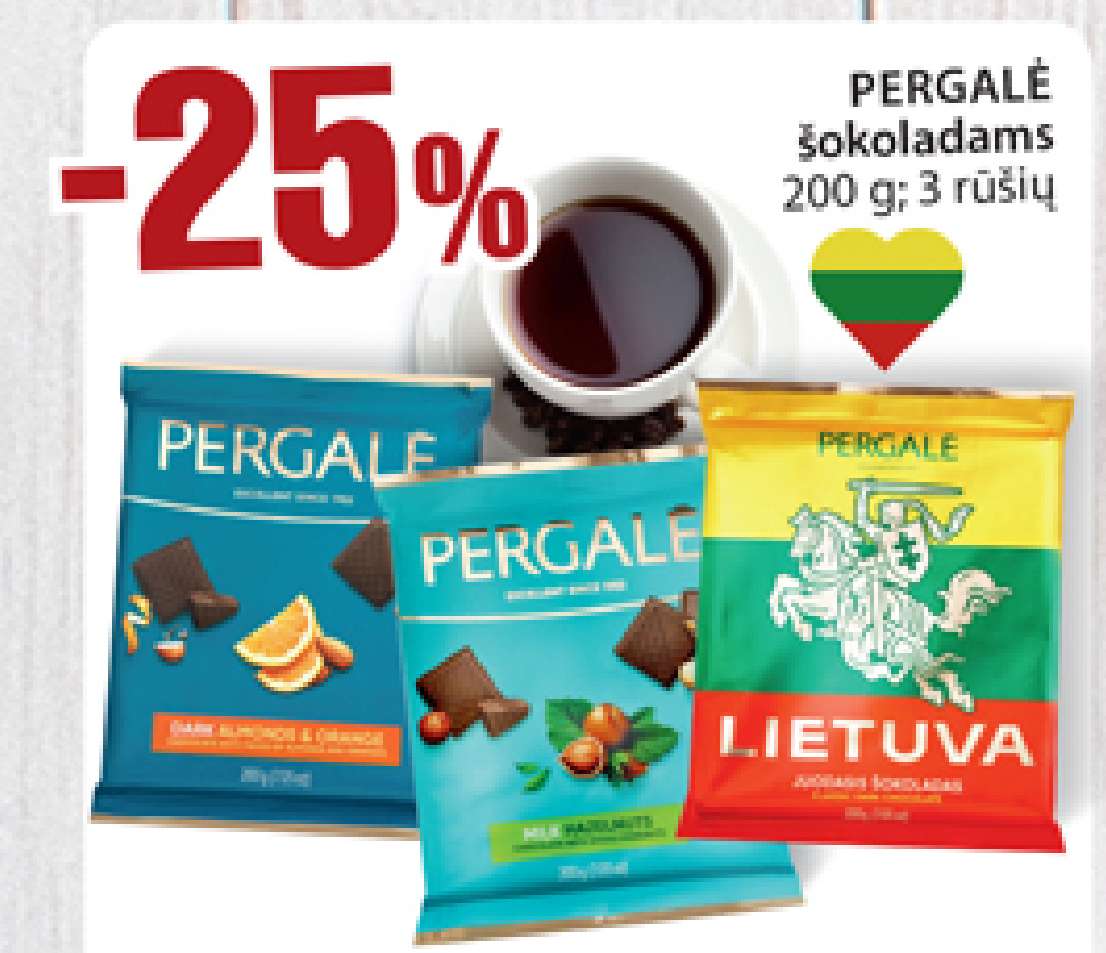 PERGALĖ šokoladams, 200 g