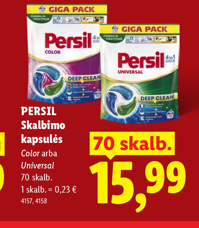 PERSIL Skalbimo kapsulės, 70 skalb.
